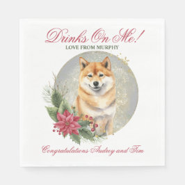 Guardanapo De Papel Shiba inu Wedding Napkins com Cães Foto