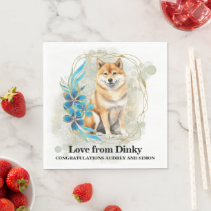 Guardanapo De Papel Shiba inu Wedding Napkins com Cães Foto