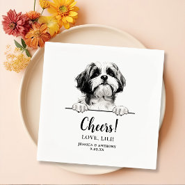 Guardanapo De Papel Shih Tzu Dog Desenhando Saúde Personalizada