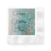 Shimmery Dourado Stars no Aniversário Teal