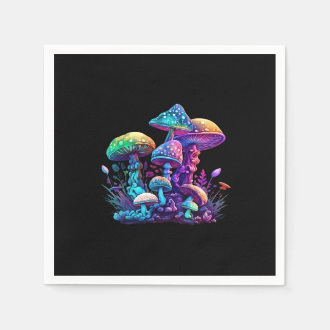 Guardanapo De Papel Shroom Místico - Whimsigoth E Witchcore Wonderl (Frente)