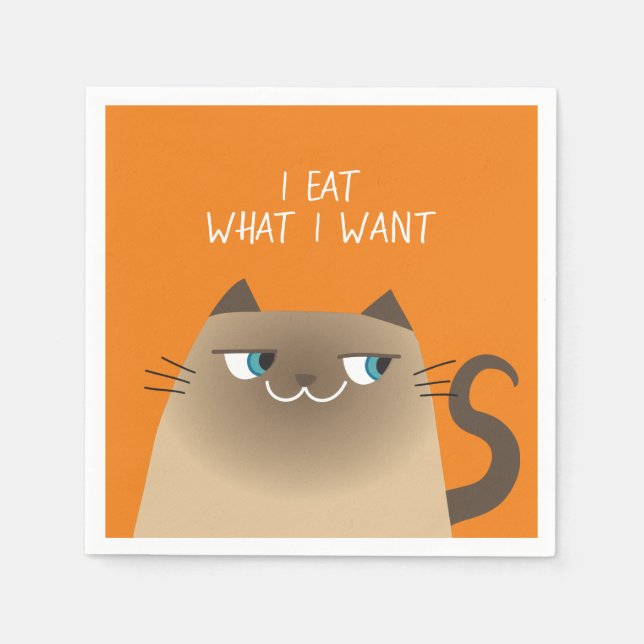 Guardanapo De Papel Siamese Cat Funny (Frente)