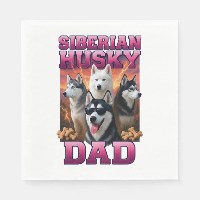 Guardanapo De Papel Siberian Husky (Frente)