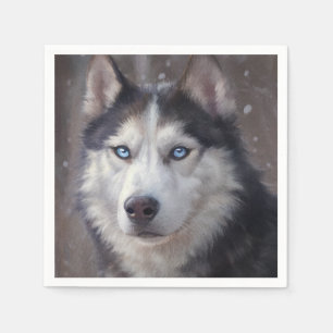 Guardanapo De Papel Siberian Husky