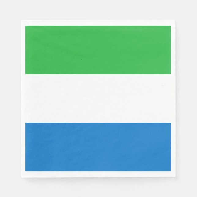 Guardanapo De Papel Sierra Leone Flag (Frente)