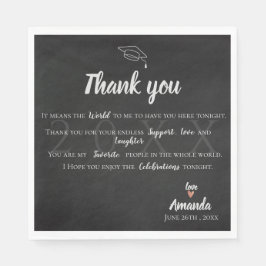 Guardanapo De Papel "Significa O Mundo Para Mim" Graduação Obrigado