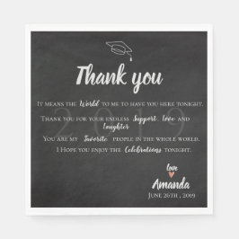 Guardanapo De Papel "Significa O Mundo Para Mim" Graduação Obrigado