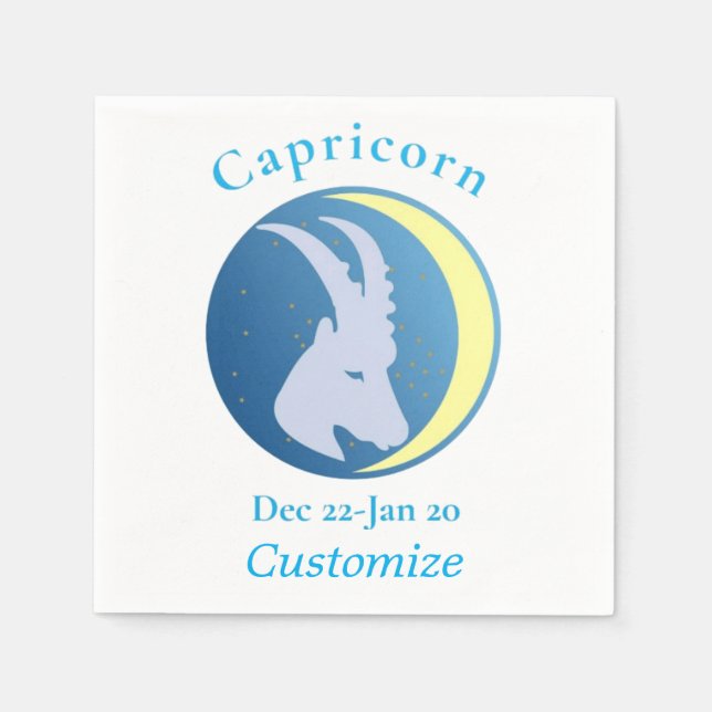 Guardanapo De Papel Signo de Capricórnio Thunder_Cove (Frente)