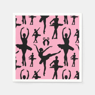 Guardanapo De Papel Silhueta da bailarina