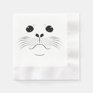 Guardanapo De Papel Silhueta de rosto de foca