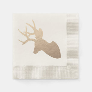 Guardanapo De Papel Silhueta dourada dos cervos