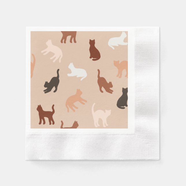 Guardanapo De Papel Silhute de gato (Frente)