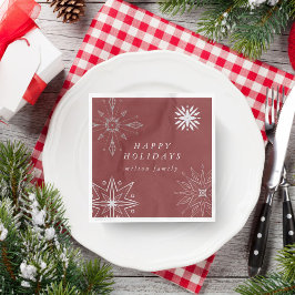 Guardanapo De Papel Silver Snowflake - Papel de Natal Napkins