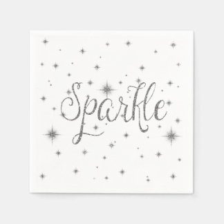 Guardanapo De Papel Silver Sparkles