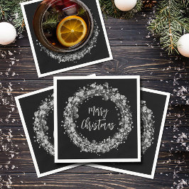 Guardanapo De Papel Silver Stars Feliz Natal