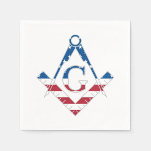 Guardanapo De Papel Símbolo americano Freemasonic