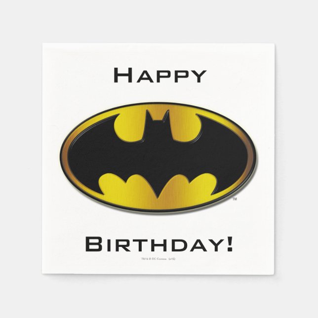 Guardanapo De Papel Símbolo Batman | Logotipo de gradiente oval (Frente)
