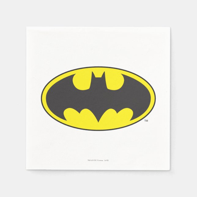 Guardanapo De Papel Símbolo Batman | Logotipo Oval Bat (Frente)