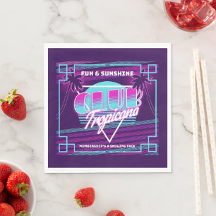 Guardanapo De Papel Símbolo Club Tropicana Neon