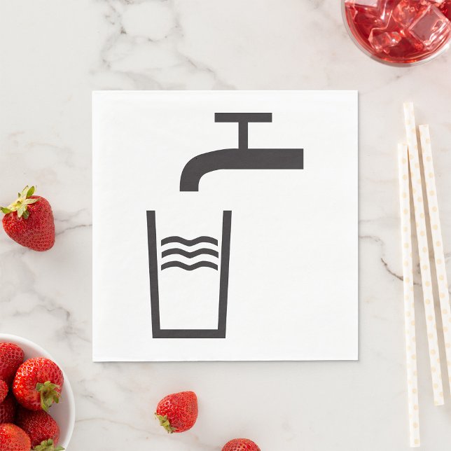 Guardanapo De Papel Símbolo de água da torneira (Criador carregado)