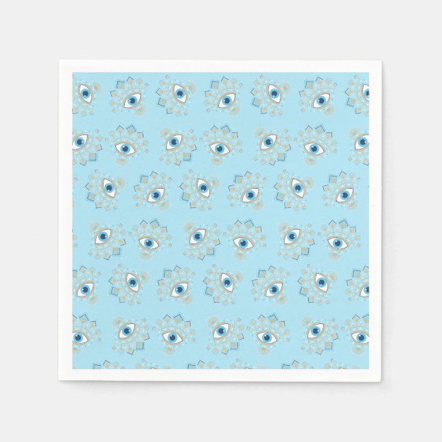 Guardanapo De Papel Símbolo de Proteção Turco de Mau Grego Decorado (Frente)