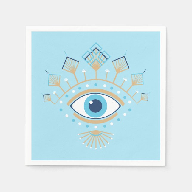 Guardanapo De Papel Símbolo de Proteção Turco de Mau Grego Decorado (Frente)