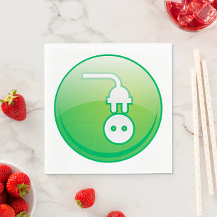Guardanapo De Papel Símbolo elétrico de plugue Napkins