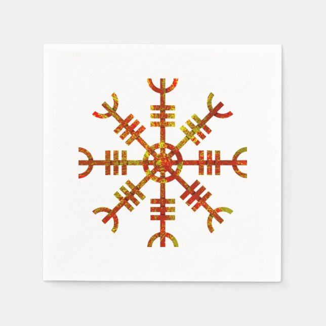 Guardanapo De Papel Símbolo Helm Do Awe Norse Viking (Frente)