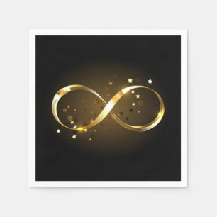 Guardanapo De Papel Símbolo Infinity do ouro
