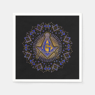 Guardanapo De Papel Símbolo maçonário Quadrado e Bússolas