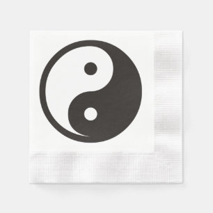 Guardanapo De Papel Símbolo Yin Yang - design de tatuagem sólida