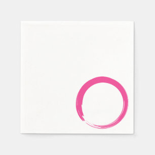 Guardanapo De Papel Símbolo Zen Rosa / Círculo Enso