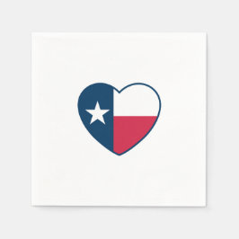 Guardanapo De Papel Símbolos do Texas, Bandeira do Texas, Coração