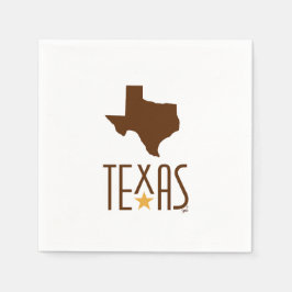 Guardanapo De Papel Símbolos do Texas, Estado do Texas, marrom