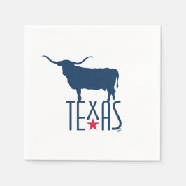 Guardanapo De Papel Símbolos do Texas, Longhorn, marinha