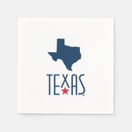 Guardanapo De Papel Símbolos do Texas, Texas, azul naval