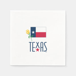 Guardanapo De Papel Símbolos do Texas, Texas Flag e Yellow Rose