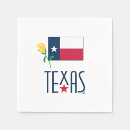 Guardanapo De Papel Símbolos do Texas, Texas Flag e Yellow Rose lrg