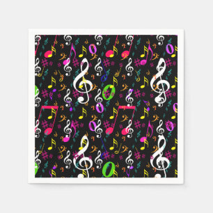 Guardanapo De Papel Símbolos Musicais Design
