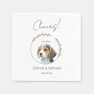 Guardanapo De Papel Simple Beagle Puppy Dog Casamento Cocktail Napkins