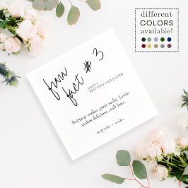 Guardanapo De Papel Simple Black White Fact #3 Casamento
