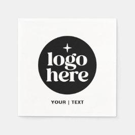 Guardanapo De Papel Simple Branded Custom Text & Logo