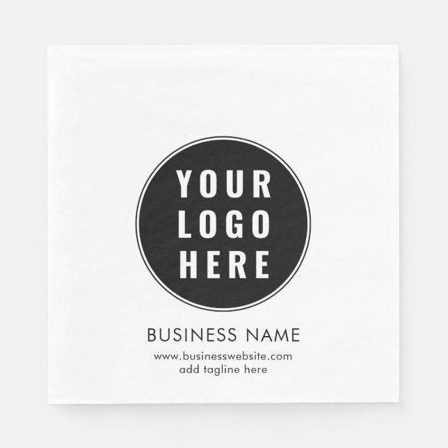 Guardanapo De Papel Simple Business Logo and Website Promotional Paper (Frente)