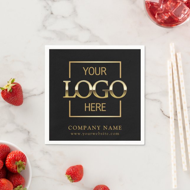 Guardanapo De Papel Simple Company Logo Custom Business Party Supplies (Insitu)