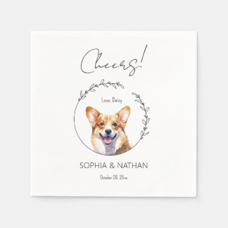Guardanapo De Papel Simple Corgi Dog Wedktail Napkins