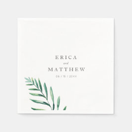 Guardanapo De Papel Simple Greenery Wedding Napkins