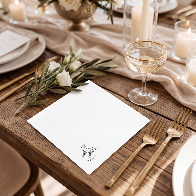 Guardanapo De Papel Simple minimalist hand drawn chic coctail (Criador carregado)