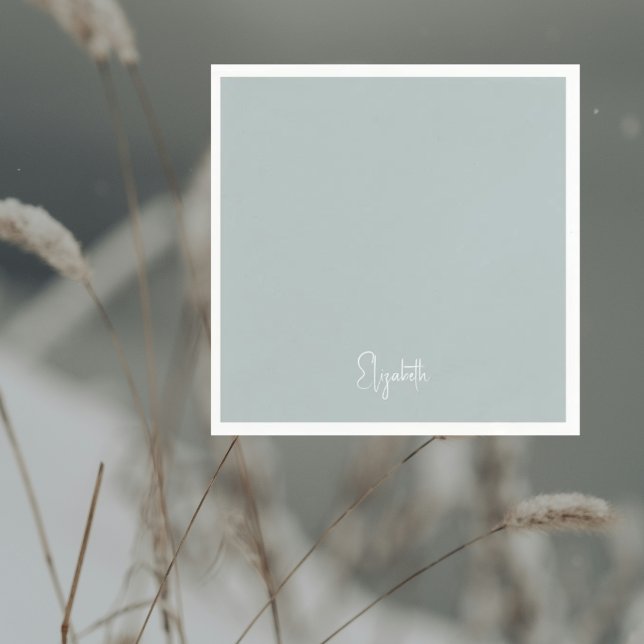 Guardanapo De Papel Simple Winter Icy Blue Personalized Cocktail (Criador carregado)