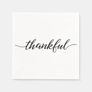 Guardanapo De Papel Simples agradecimento ao Elegante Script