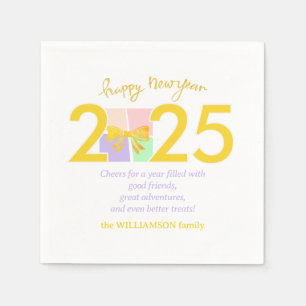 Guardanapo De Papel Simples Arco de Caixa de Presente no Natal Novo